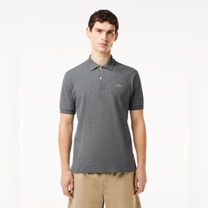 Lacoste Men's Sz 6 US XL Grey Short Sleeve Polo Shirt